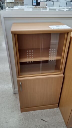 ★ジモティ割あり★  食器棚 ライトブラウン H94×D29×W44 クリーニング済み TJ1407