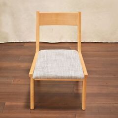 ≪yt755ジ-中≫ 木製ダイニングチェア ミドル高 ナチュラル 座面高約36cm ファブリック/布 リビングでもダイニングでも 50629-07の画像