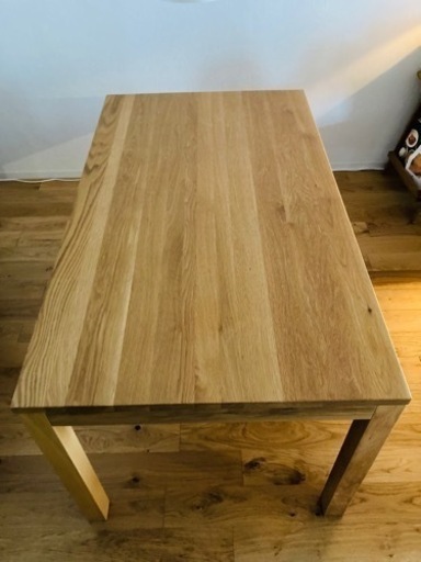 【無印良品】無垢材テーブル(引出付) 10,000円