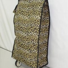 stp-1926　ショッピングカート　折りたたみ　ヒョウ柄　ショッピングキャリー　キャリーカート　買い物カート　ハンドキャリー　ショッピングバッグ　エコバッグ　ホームキャリー　折り畳み　2輪　キャリー　カート　レジャー　運動会　買い物　キャンプ用品　コンパクト　豹柄　レオパードの画像