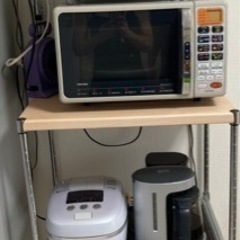 【お値下】レンジ台　スチールキッチン収納台