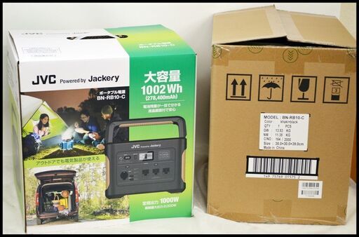 未使用 JVCケンウッド BN-RB10-C ポータブル電源 1002Wh 定格出力1000W ジャクリ ジャックリー JVC Powered by Jackery