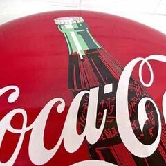 コカコーラ 丸看板 直径50cm サインボタン 看板 壁掛け アンティーク アメリカンダイナー 店舗 雑貨 Coca-Cola コカ・コーラ ☆ 札幌市白石区 白石店 の画像