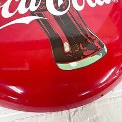 コカコーラ 丸看板 直径50cm サインボタン 看板 壁掛け アンティーク アメリカンダイナー 店舗 雑貨 Coca-Cola コカ・コーラ ☆ 札幌市白石区 白石店 の画像