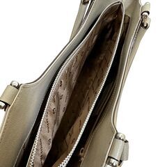 23T312_ジ2 mila schon ミラショーン ハンドバッグ ベージュ系 鞄 カバン レザーの画像