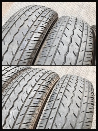 ヨコハマ JOB RY52 165R13 6PR LT 2019年製 バリ山 鉄チン付き プロボックス サクシード等に