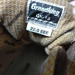 Grandking GK-15 登山靴 赤/茶色　サイズ22.0cm EEEの画像