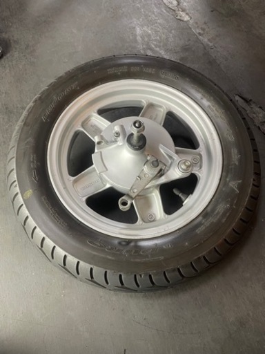 【御成約有難う御座いました。】4スト純正﻿ジャイロキャノピー用 フロントアルミホイル&ブレーキ ユニット&チューブレスタイヤの 中古品です！