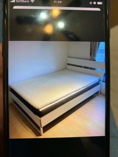 IKEA ダブルベッド　マッドレス付き