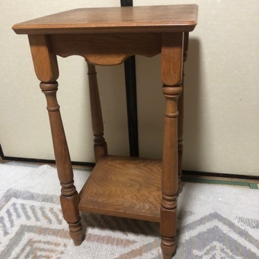 無垢材 アンティーク 飾り台 花台