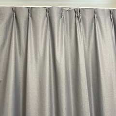 カーテン　グレー　レース付き2枚