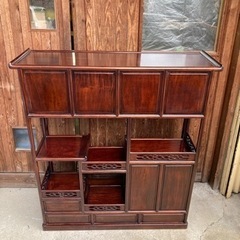 N 茶道具！花梨の茶棚飾棚②の画像