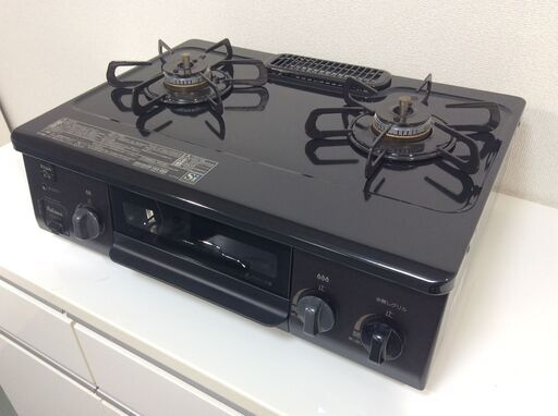 （8/12受渡済）JT7230【Paloma/パロマ ガスコンロ 都市ガス】美品 2021年製 IC-S37-R 家電 キッチン レンジ ガステーブル 右側強火 ホーロー ホース無し