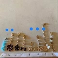ハンドメイド作品マスクチャーム在庫整理中の画像