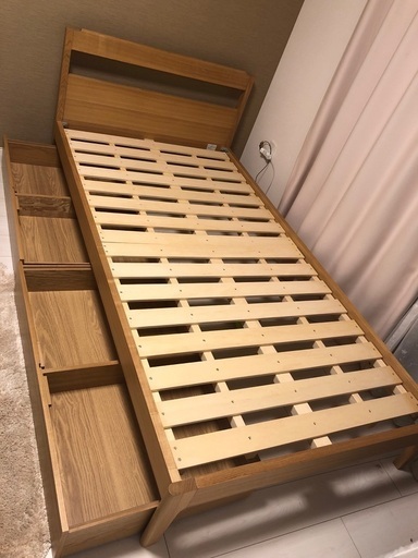 unico SIGNE 収納付ベッドフレーム シングルサイズ