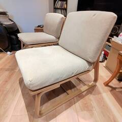 無印良品　ソファチェア　2脚セットの画像