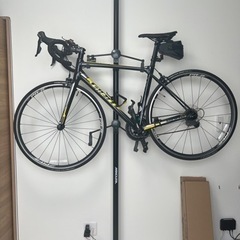 自転車スタンドポール 突っ張り棒 2台 黒