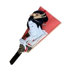 歌舞伎絵の羽子板(中サイズ・女)の画像