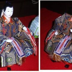 ☆激安、奇麗、大型お雛様の右大臣・左大臣　中古品です。の画像