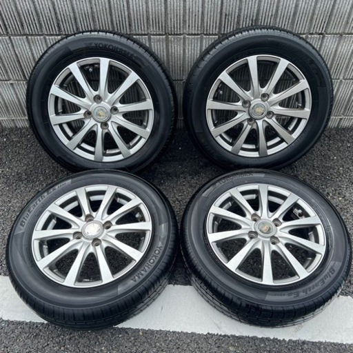 165/65R14 夏タイヤ、ホイールセット 2022年製造 ヨコハマ ブルーアース