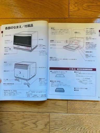 日立加熱式水蒸気オーブンレンジ　ヘルシーシェフ　メタリックレッド　MRO-SV1000