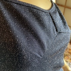 ⚠️】黒いラメ糸のキャミソールの画像