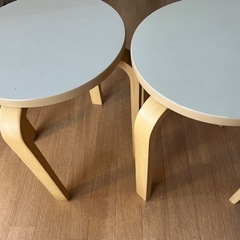 ニトリの北欧風 スツール２脚セットの画像