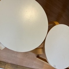 ニトリの北欧風 スツール２脚セットの画像