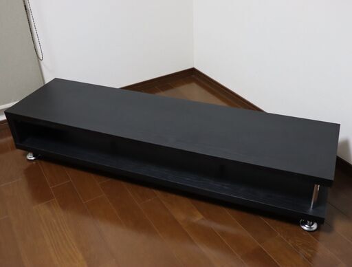 【引き渡し決定しました】150㎝幅　テレビボード　ブラック木目
