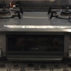 値下げしました。リンナイ 【都市ガス用】ガステーブル(右強火力) ダークグレー ガス台の画像