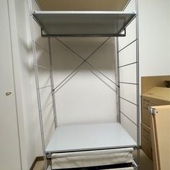 無印ユニットシェルフ　ワードローブバー付　②