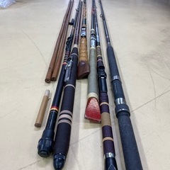 釣竿 海釣 海竿 船釣 舟竿 6本まとめ Fuji FPS-18 LS-6 OKIHO 潮二号 Daiwa 出舟 浦浜の画像