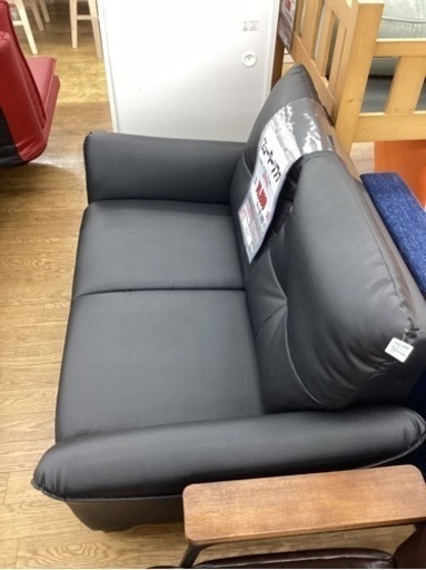 KG-55【新入荷　リサイクル品】2シーターソファ　黒