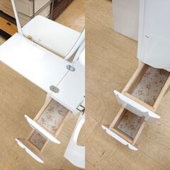 LEDランプ付 姿見ドレッサー 多収納 鏡面仕上 コンセント付き 横幅60cm×奥行36cm×高さ172cm■近隣配送無料 買取帝国 朝霞店の画像