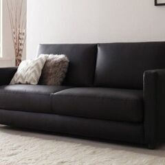 未使用訳あり　モダンデザインソファベッド　2.5P　W140　140cm幅　ダブルサイズ　アイボリーレザー調
