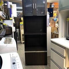 レンジボード 幅60cm レンジ台 キッチンボード 濃茶 ダークブラウン ★買取帝国 志木店