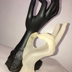 【決まりました】アクセサリースタンド◆2個セット◆ブラック/クリア◆ハンドスタンド◆透明 黒◆アクセサリーの画像