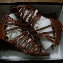 未使用　編み上げブーツサンダル　M   剥げありの画像