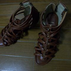 未使用　編み上げブーツサンダル　M   剥げありの画像