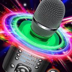 カラオケマイク ワイヤレス Bluetooth 変音 伴奏機能 USB パーティの画像