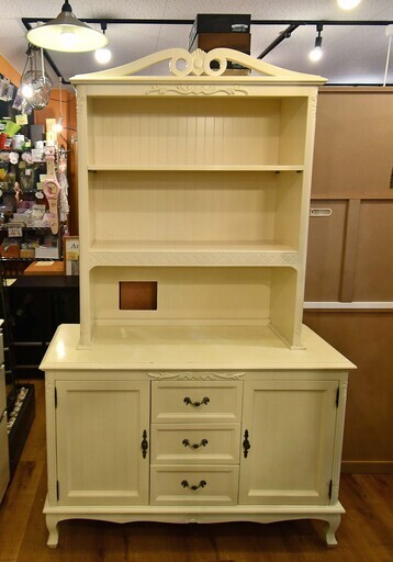 ●モビリグランデ　フレンチカントリー　カップボード　中古品●近郊配送可 オープンボード　食器棚●相模原　横浜　神奈川●フランス