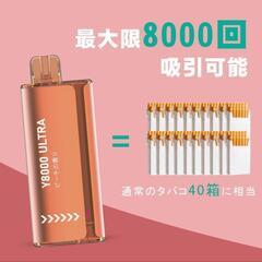 ♥️新品未使用♥️電子タバコ 使い捨て VAPE 8000回吸引可能 電子たばこ 600mAh 電池残量表示 ポケットシーシャ ニコチンなし タールなし 20ml 大容量 爆煙 水蒸気タバコ 禁煙サポート(ピーチ味)
の画像