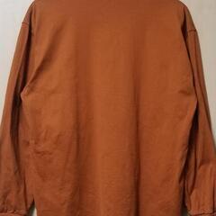 UNIQLO U クルーネックT Tシャツ ロンT ポケット 長袖 M ブラウンの画像