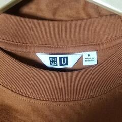 UNIQLO U クルーネックT Tシャツ ロンT ポケット 長袖 M ブラウンの画像