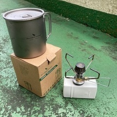 チタン　マグカップ蓋付き600mlとスノーピーク　od缶用バーナー