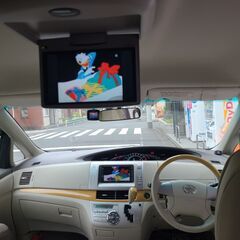 エスティマ2.4Ｇ　ケンスタイルエアロ　Ｈ１８　車検5/12　走行124000ｋ　純正ＨＤＤナビ＆フルセグＴＶ＆フリップダウンモニター　カラーバックカメラ　ドラレコ　ＥＴＣ　両側パワースライド　　ベージュ革調シートカバー　社外18ＡＷ　クルコン　キセノン＆フォグ　１オーナー　禁煙車の画像