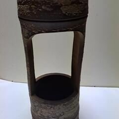 南山焼　二重生　花器　華道　古美術　工芸品　骨董品の画像