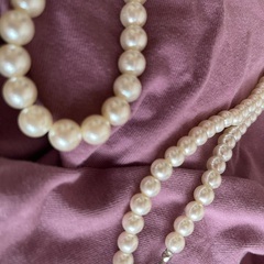 パールネックレス コットンパール キラキラ ３点セットの画像