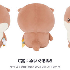 ナガノのカワウソくじ　C賞ぬいぐるみSの画像