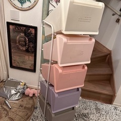 分別ゴミ箱 縦型 5分別 コンテナスタイル ゴミ箱 分別 ダストボックス（ ごみ箱 分別ごみ箱 キャスター付き ）の画像